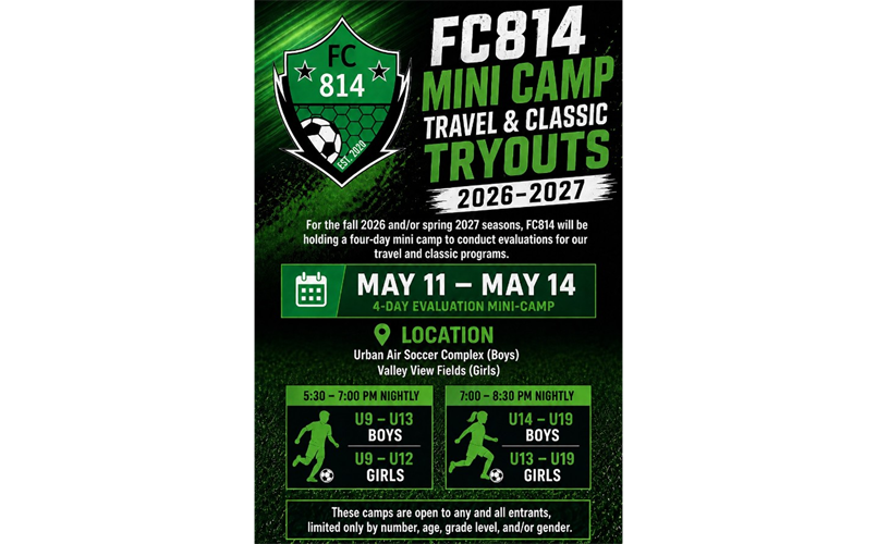 TRYOUT/EVALUATION CAMP COMING UP FAST!